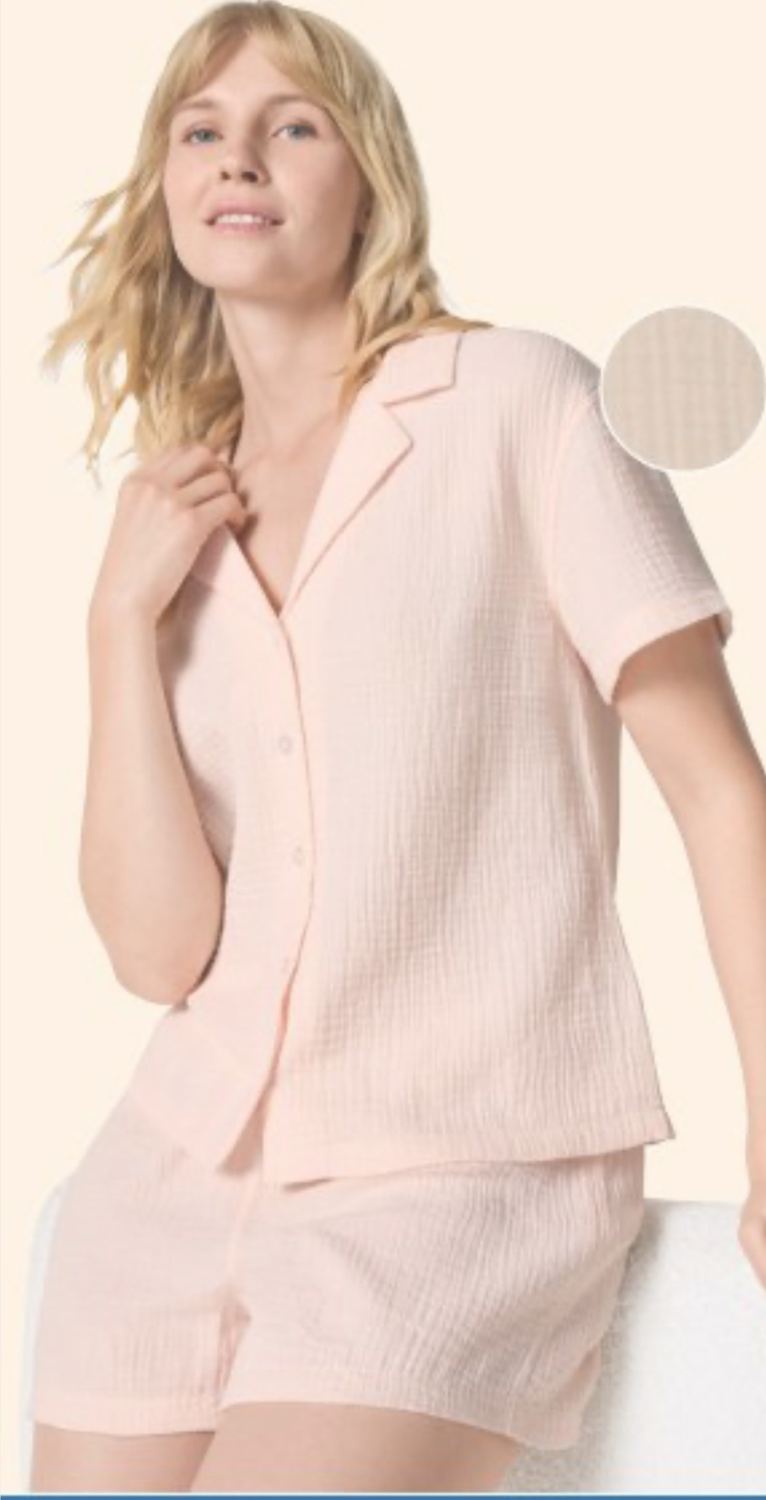 ست پیراهن آستین کوتاه و شلوارک راحتی زنانه برند Esmara آلمانی سایز (M_L_XL_XXL)