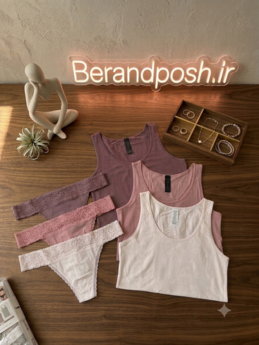 ست تاپ و شورت زنانه اورجینال برند Esmara سایز (S-M-L-XL)