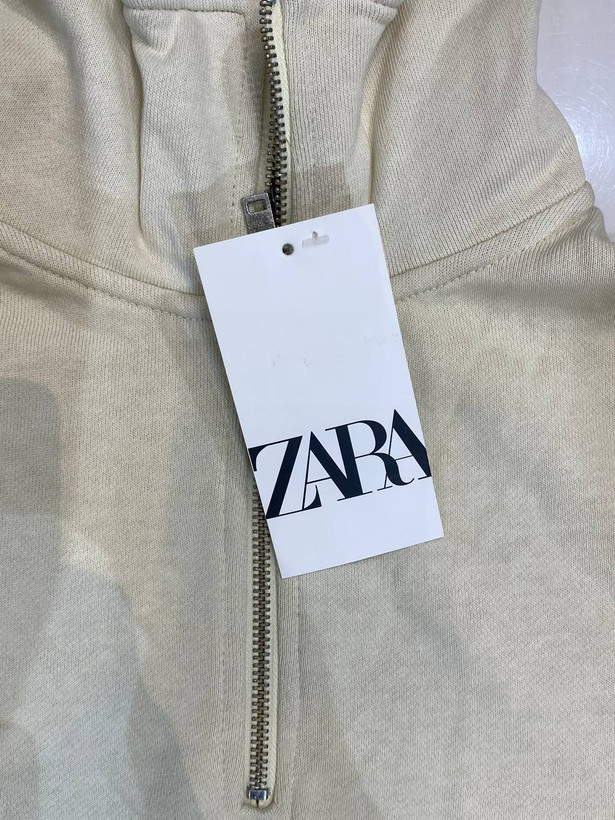 دورس اورجینال مردانه نیمزیپ برند ZARA تو کرک رنگ زیتونی