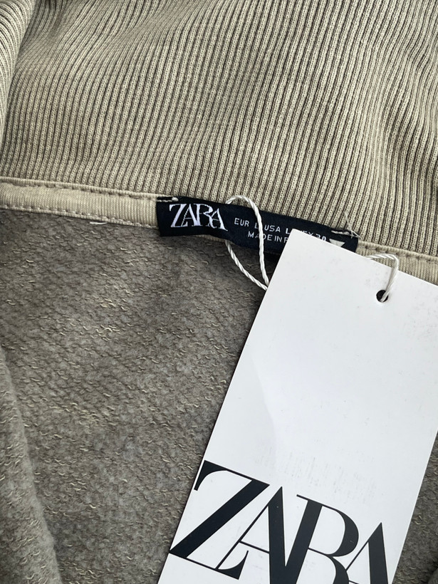 دورس اورجینال مردانه نیمزیپ برند ZARA تو کرک رنگ زیتونی